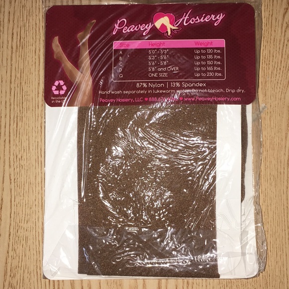 New Hooters Girl Peavey Tights Suntan Sizes A B C D & Q - Picture 9 of 9